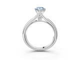 White gold Fancy Blue Pear  Solitaire Beaded Band Six-Prong Setting_3
