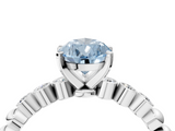 White gold Fancy Blue Pear  Solitaire Bezel Accent Diamond Engagement Ring with Beaded Band and Four-Prong Setting_59