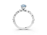 White gold Fancy Blue Pear  Solitaire Bezel-Set Diamond Ring with Beaded Band and Four-Prong Setting_35