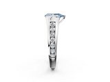 White gold Fancy Blue Pear  Solitaire Bezel-Set Diamond Ring with Channel-Set Band_39