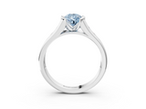 White gold Fancy Blue Pear  Solitaire Bezel-Set Diamond Ring with Channel-Set Band_40