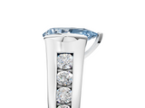 White gold Fancy Blue Pear  Solitaire Bezel-Set Diamond Ring with Channel-Set Band_42