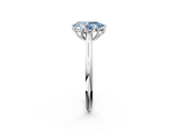 White gold Fancy Blue Pear  Solitaire Cathedral Diamond Ring with Six-Prong Setting_19