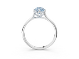White gold Fancy Blue Pear  Solitaire Cathedral Diamond Ring with Six-Prong Setting_20
