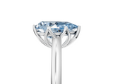 White gold Fancy Blue Pear  Solitaire Cathedral Diamond Ring with Six-Prong Setting_22