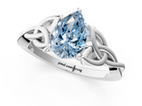 White gold Fancy Blue Pear  Solitaire Celtic Knot Engagement Ring with Four-Prong Setting_57