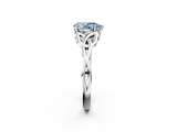 White gold Fancy Blue Pear  Solitaire Celtic Knot Engagement Ring with Four-Prong Setting_58