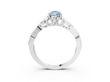 White gold Fancy Blue Pear  Solitaire Celtic Knot Engagement Ring with Four-Prong Setting_59