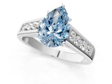 White gold Fancy Blue Pear  Solitaire Channel-Set Diamond Engagement Ring with Four-Prong Setting_34