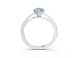 White gold Fancy Blue Pear  Solitaire Diamond Engagement Ring with Four-Prong Setting on a Classic Band_6