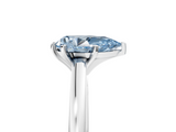 White gold Fancy Blue Pear  Solitaire Diamond Engagement Ring with Four-Prong Setting on a Classic Band_8