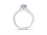 White gold Fancy Blue Pear  Solitaire Diamond Engagement Ring with Pave Band and Six-Prong Setting_23