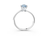 White gold Fancy Blue Pear  Solitaire Diamond Ring with 4-Prong Setting on a Classic Band_6