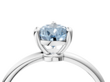 White gold Fancy Blue Pear  Solitaire Diamond Ring with 4-Prong Setting on a Classic Band_7