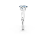 White gold Fancy Blue Pear  Solitaire Diamond Ring with Cathedral Band and Four-Prong Setting_68