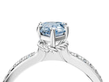 White gold Fancy Blue Pear  Solitaire Diamond Ring with Channel Set Band and Six-Prong Setting_76