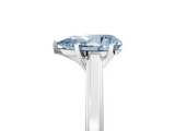 White gold Fancy Blue Pear  Solitaire Diamond Ring with Four-Prong Setting and Classic Band_8