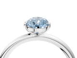 White gold Fancy Blue Pear  Solitaire Diamond Ring with Four-Prong Setting on a Plain Band_36