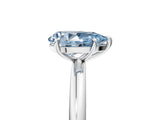 White gold Fancy Blue Pear  Solitaire Diamond Ring with Four-Prong Setting on a Plain Band_37