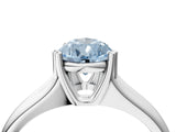 White gold Fancy Blue Pear  Solitaire Diamond Ring with Six-Prong Cathedral Setting_36