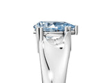 White gold Fancy Blue Pear  Solitaire Diamond Ring with Six-Prong Cathedral Setting_37
