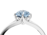 White gold Fancy Blue Pear  Solitaire Diamond Ring with Six-Prong Setting and Tapered Band_21
