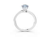 White gold Fancy Blue Pear  Solitaire Diamond Ring with Six-Prong Setting on a Classic Band_6