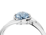 White gold Fancy Blue Pear  Solitaire Diamond Ring with Split Shank and Prong Setting_45