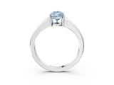 White gold Fancy Blue Pear  Solitaire Diamond Ring with Tapered Band and Four-Prong Setting_52