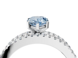 White gold Fancy Blue Pear  Solitaire Diamond with Pave and Channel Set Band_78