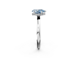 White gold Fancy Blue Pear  Solitaire Engagement Ring with Cathedral Band and Four-Prong Setting_21