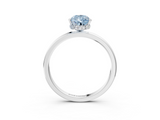 White gold Fancy Blue Pear  Solitaire Engagement Ring with Cathedral Band and Four-Prong Setting_22
