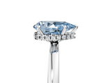 White gold Fancy Blue Pear  Solitaire Engagement Ring with Cathedral Band and Four-Prong Setting_24