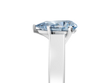 White gold Fancy Blue Pear  Solitaire Engagement Ring with Four-Prong Setting and Tapered Band_8