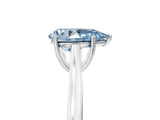 White gold Fancy Blue Pear  Solitaire Heart Prong Engagement Ring with Tapered Band_60