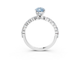 White gold Fancy Blue Pear  Solitaire Marquise Side Stone Prong Setting Ring_47