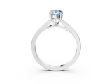 White gold Fancy Blue Pear  Solitaire Pavé Band with Four-Prong Setting_45