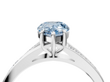 White gold Fancy Blue Pear  Solitaire Pavé Band with Four-Prong Setting_46