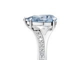 White gold Fancy Blue Pear  Solitaire Pavé Band with Four-Prong Setting_47