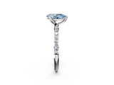 White gold Fancy Blue Pear  Solitaire Pavé Diamond Engagement Ring with Four-Prong Setting_41