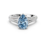 White gold Fancy Blue Pear  Solitaire Pave Split Shank Engagement Ring with Six-Prong Setting_37