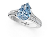 White gold Fancy Blue Pear  Solitaire Pave Split Shank Engagement Ring with Six-Prong Setting_38