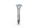 White gold Fancy Blue Pear  Solitaire Pave Split Shank Engagement Ring with Six-Prong Setting_39