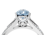 White gold Fancy Blue Pear  Solitaire Pave Split Shank Engagement Ring with Six-Prong Setting_41