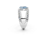 White gold Fancy Blue Pear  Solitaire Split Shank Pave Diamond Ring_51