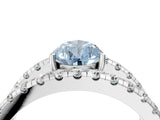 White gold Fancy Blue Pear  Solitaire Split Shank Pave Diamond Ring_53