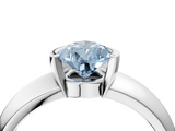 White gold Fancy Blue Pear  Solitaire Tension Set Diamond Ring with Wide Band_41