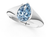 White gold Fancy Blue Pear  Solitaire Tension Set Diamond Ring_21