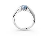 White gold Fancy Blue Pear  Solitaire Tension Set Diamond Ring_23