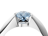 White gold Fancy Blue Pear  Solitaire Tension Set Diamond Ring_24